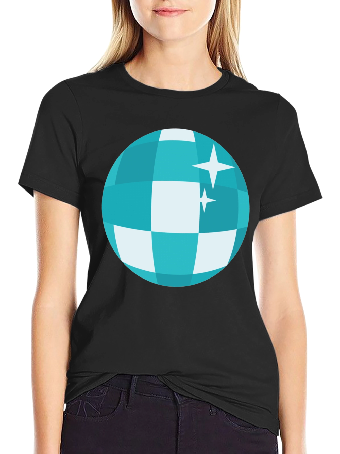 Disco Ball Graphic Tee - Retro Style