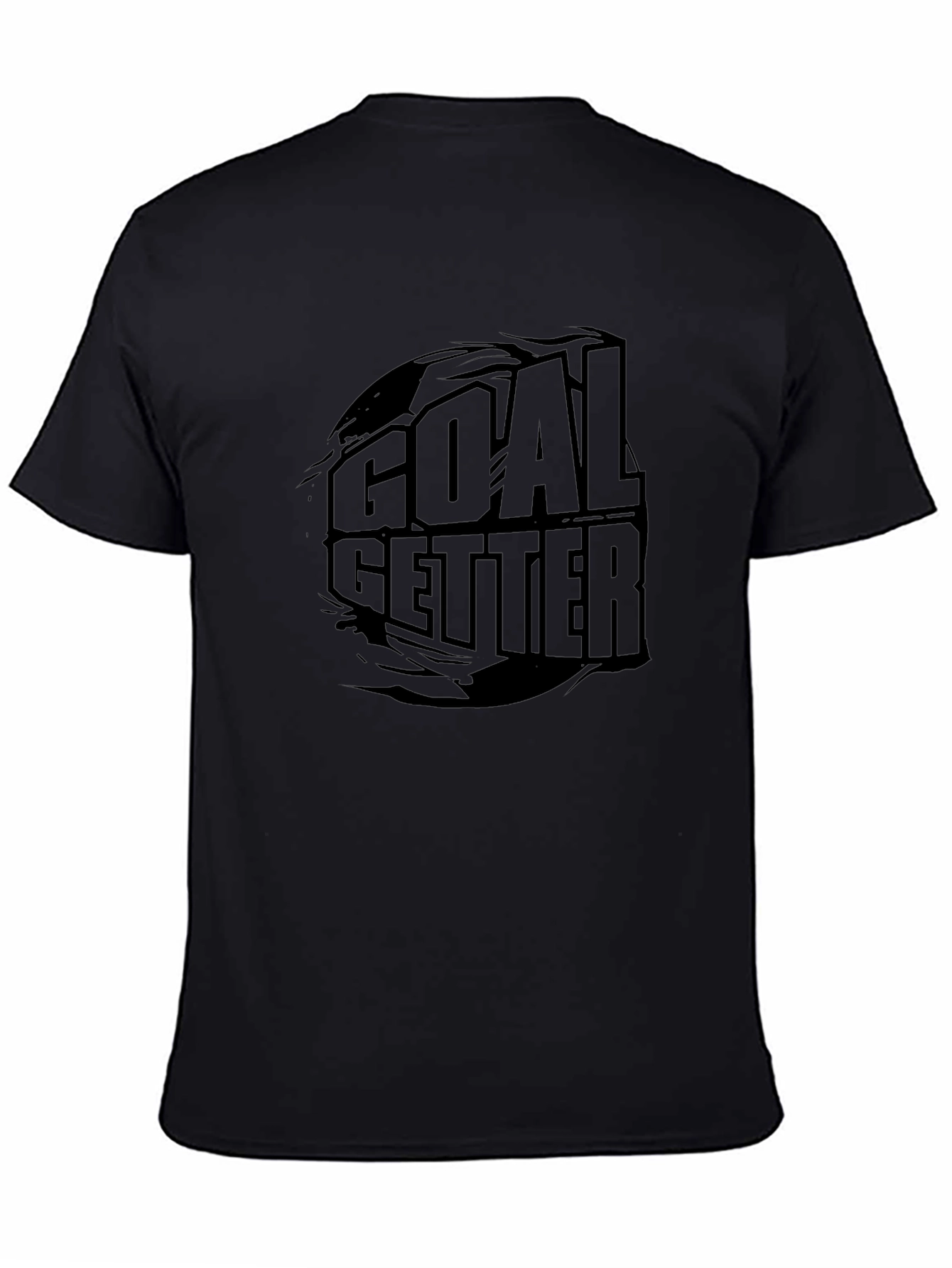 Goal Getter Graphic Tee - Black Crew Neck T-Shirt