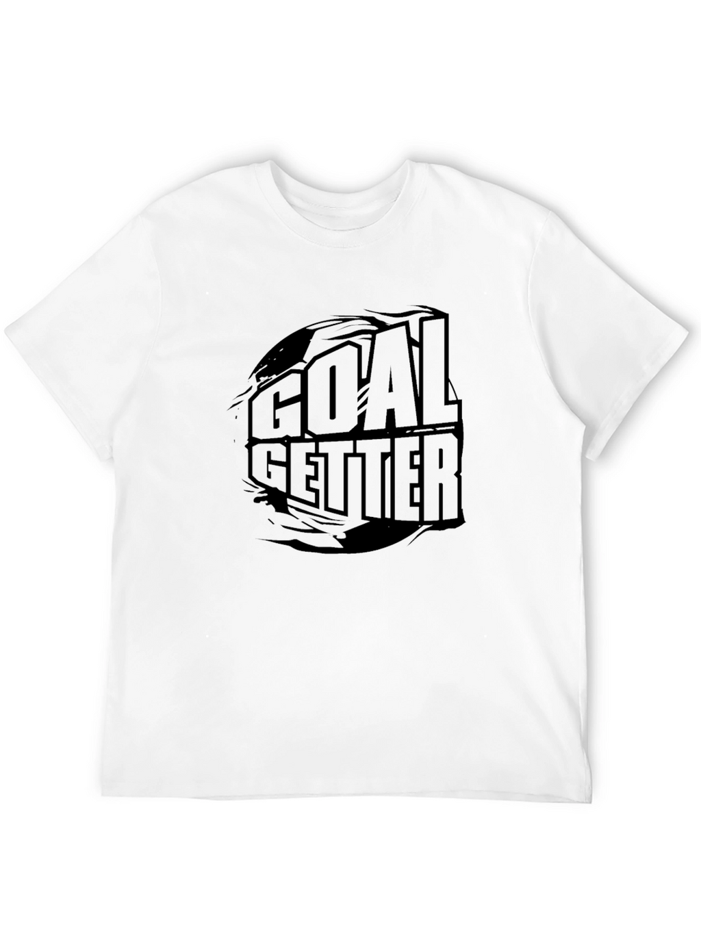 Goal Getter Graphic Tee - Black Crew Neck T-Shirt