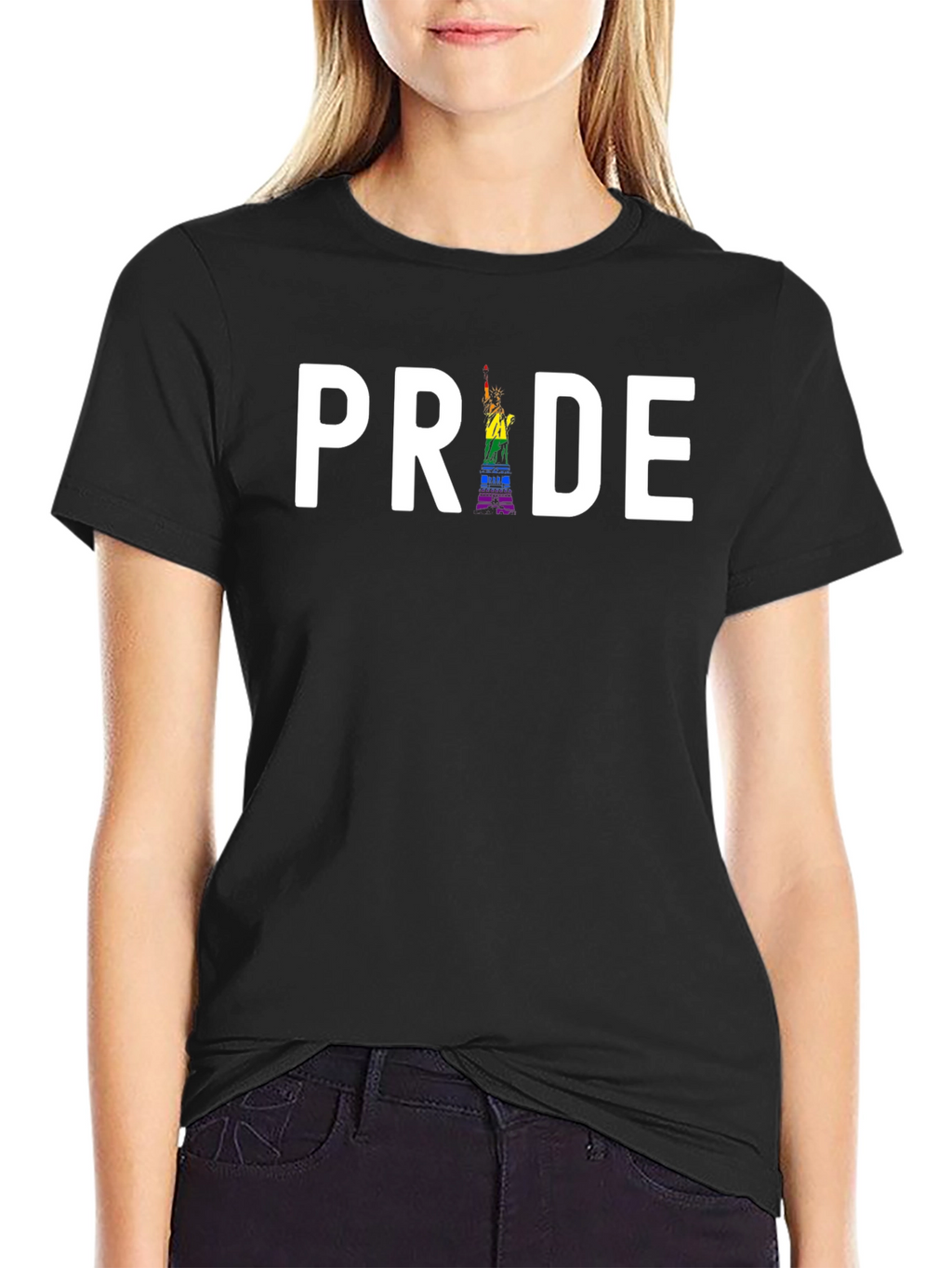 Pride Statue of Liberty Graphic Tee - Black