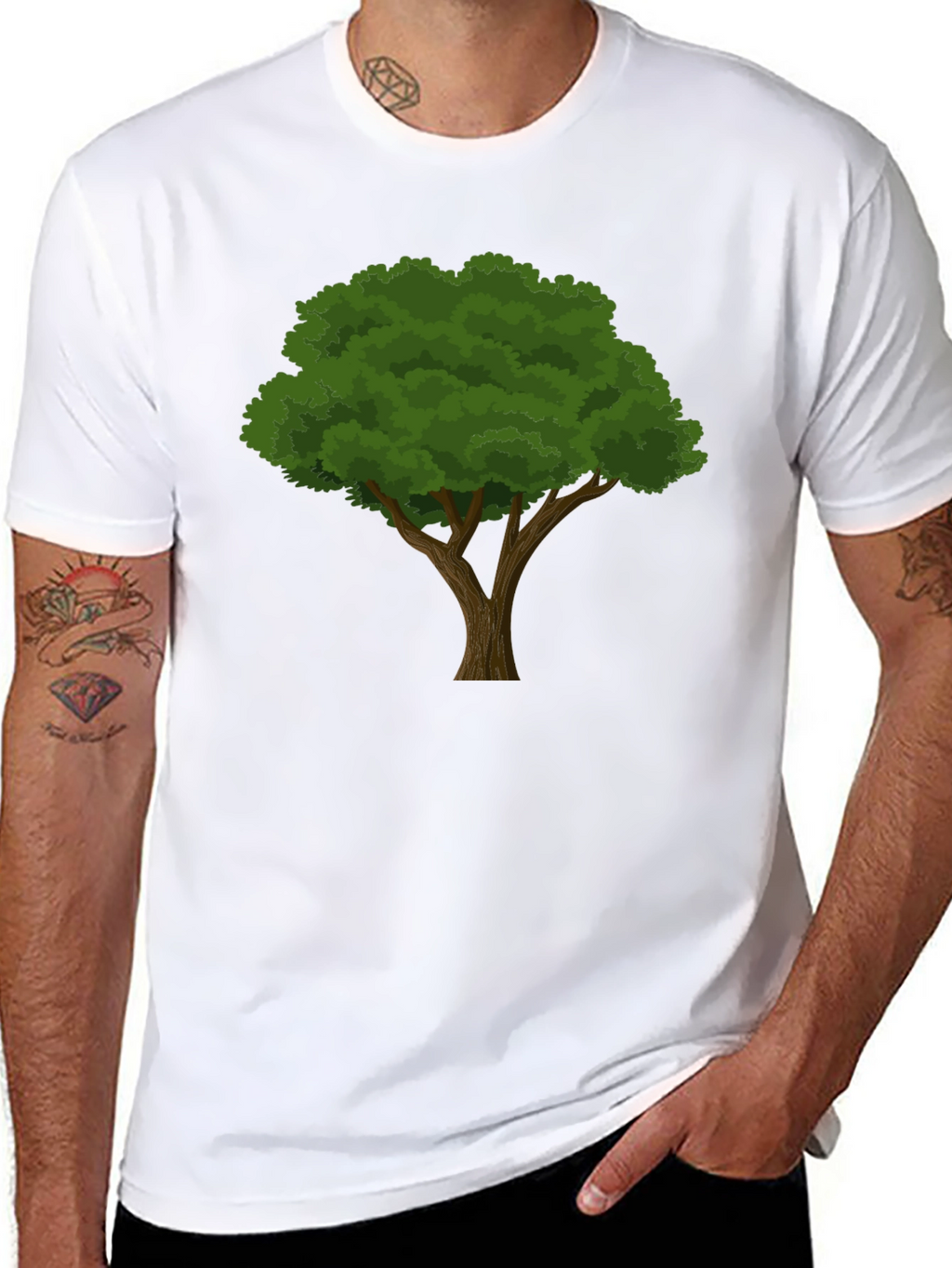 Black Tree Graphic Tee - Nature Inspired
