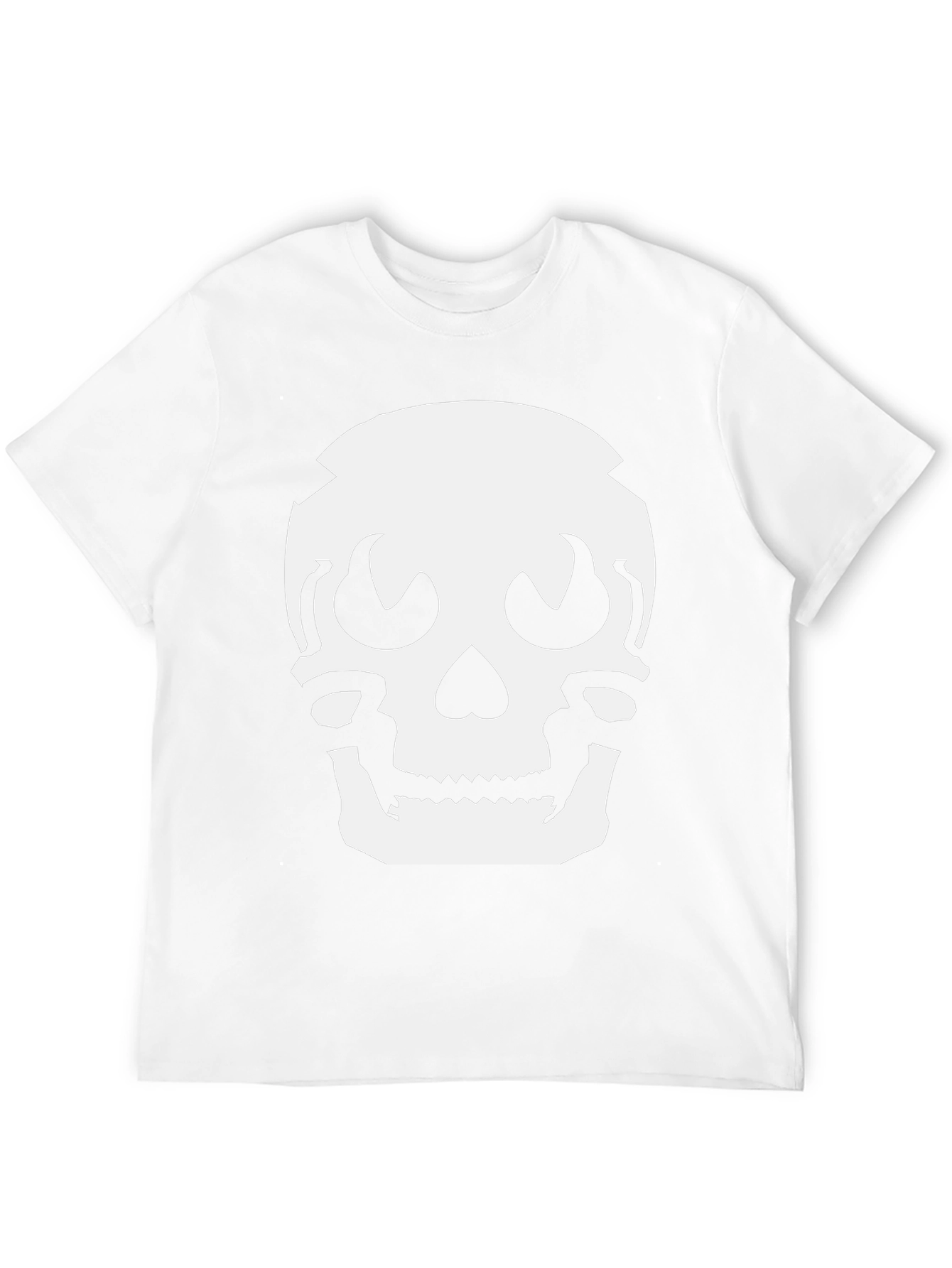 Skull Graphic Tee - Black Cotton Casual Shirt