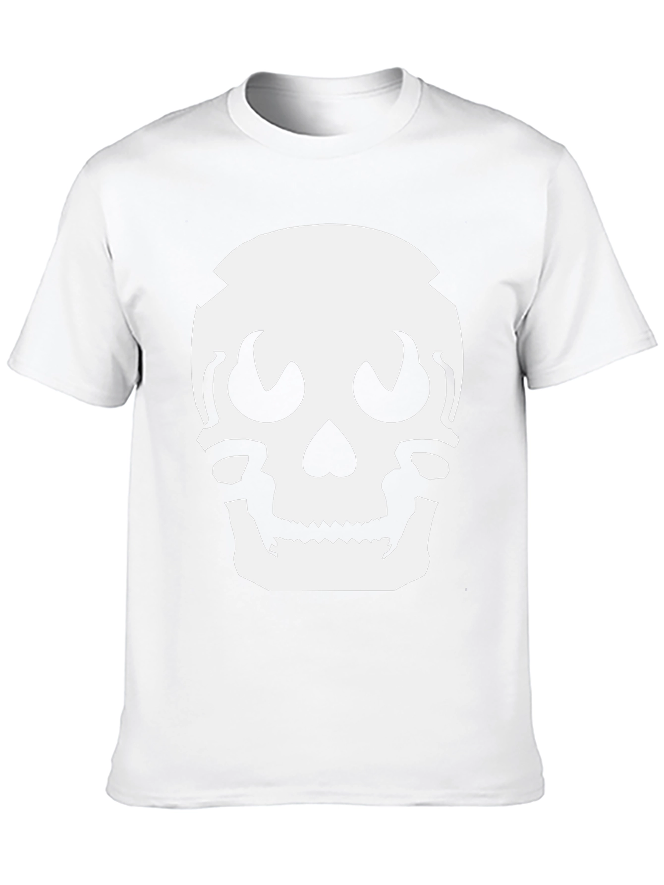 Skull Graphic Tee - Black Cotton Casual Shirt