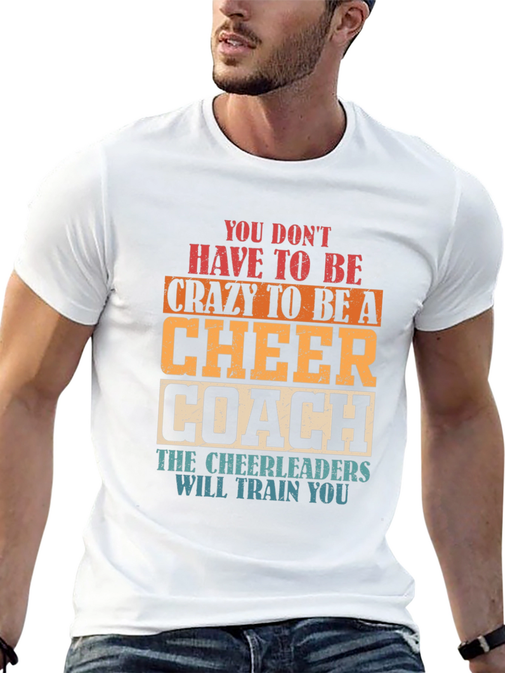 Cheer Coach T-Shirt Funny Cheerleader Training Tee