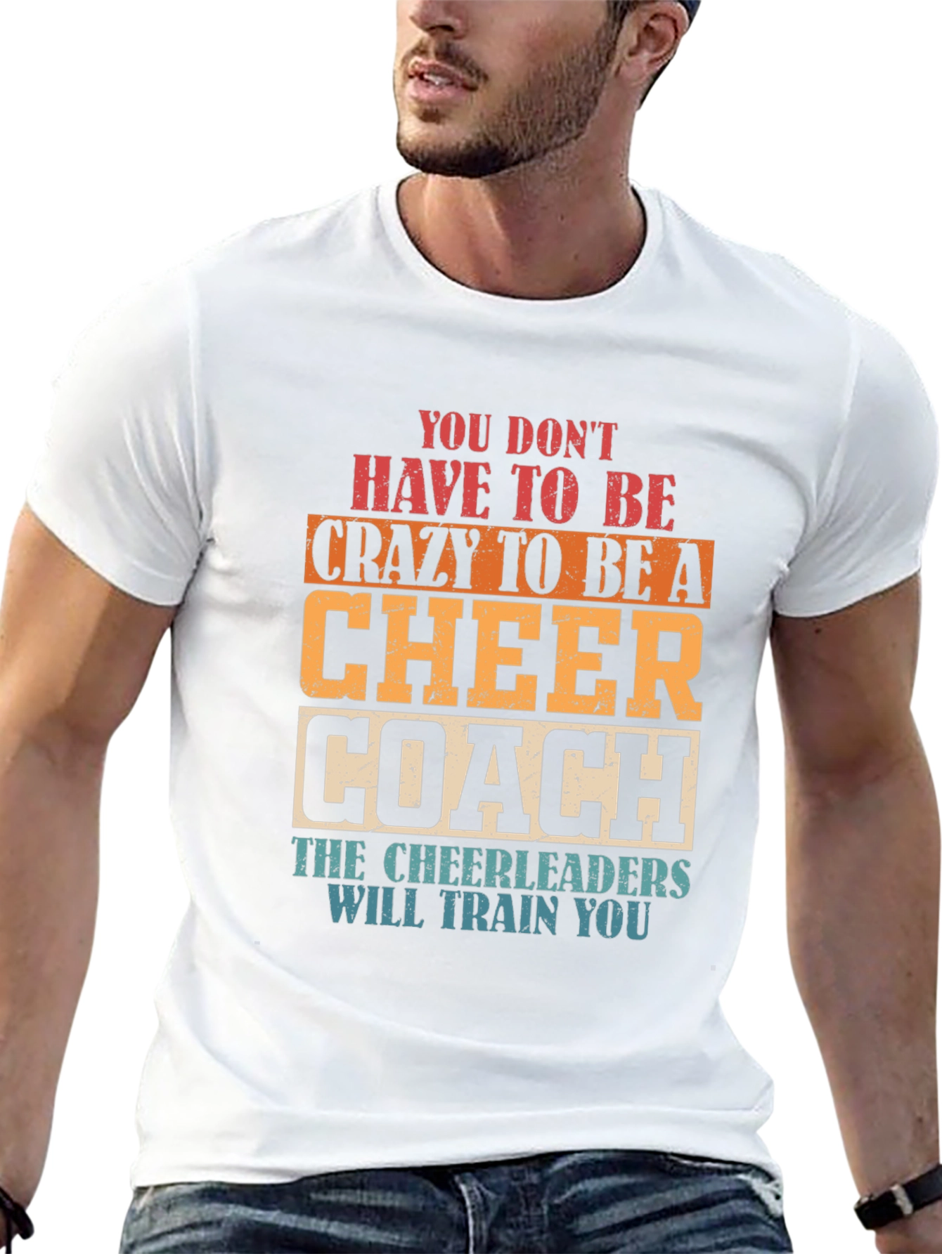 Cheer Coach T-Shirt Funny Cheerleader Training Tee