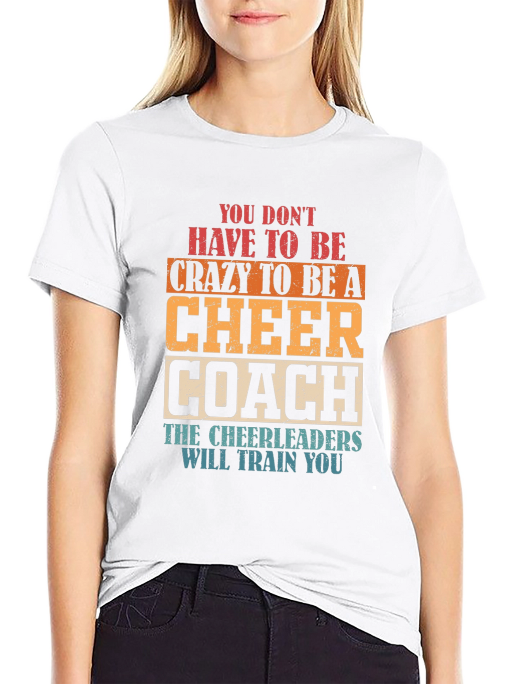 Cheer Coach T-Shirt Funny Cheerleader Training Tee