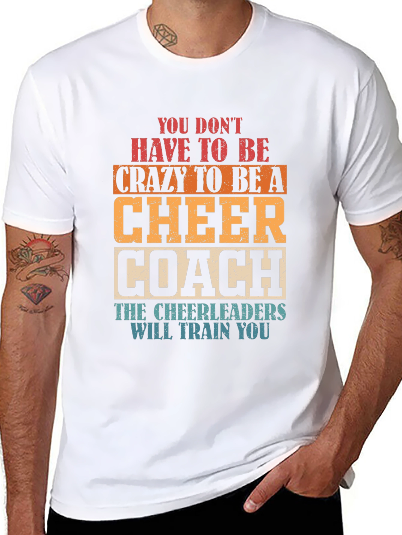 Cheer Coach T-Shirt Funny Cheerleader Training Tee