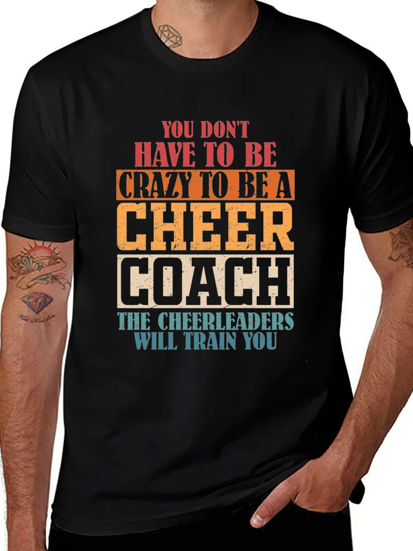 Cheer Coach T-Shirt Funny Cheerleader Training Tee