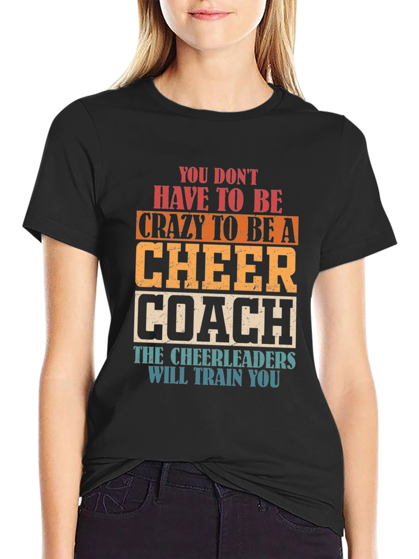 Cheer Coach T-Shirt Funny Cheerleader Training Tee