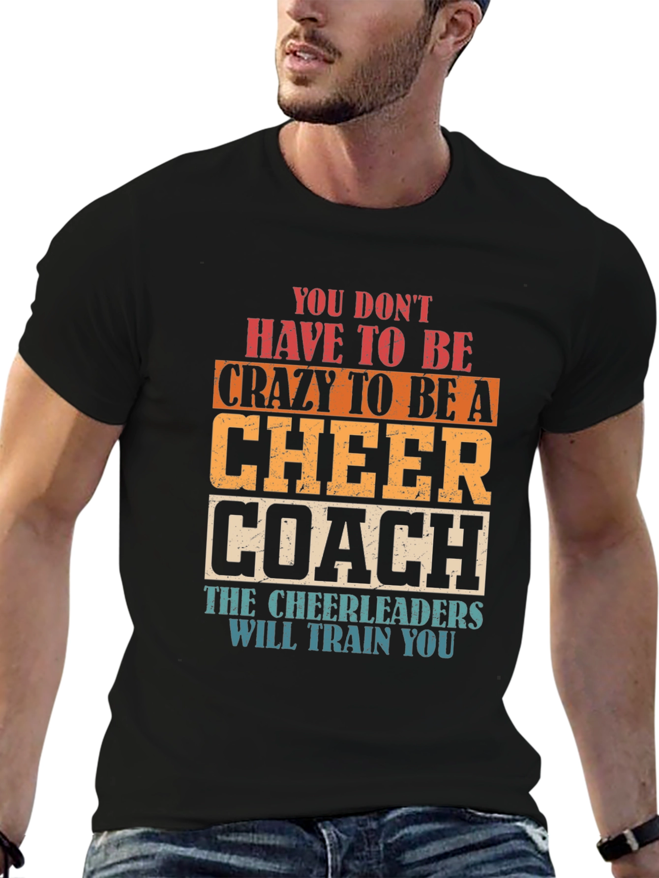 Cheer Coach T-Shirt Funny Cheerleader Training Tee