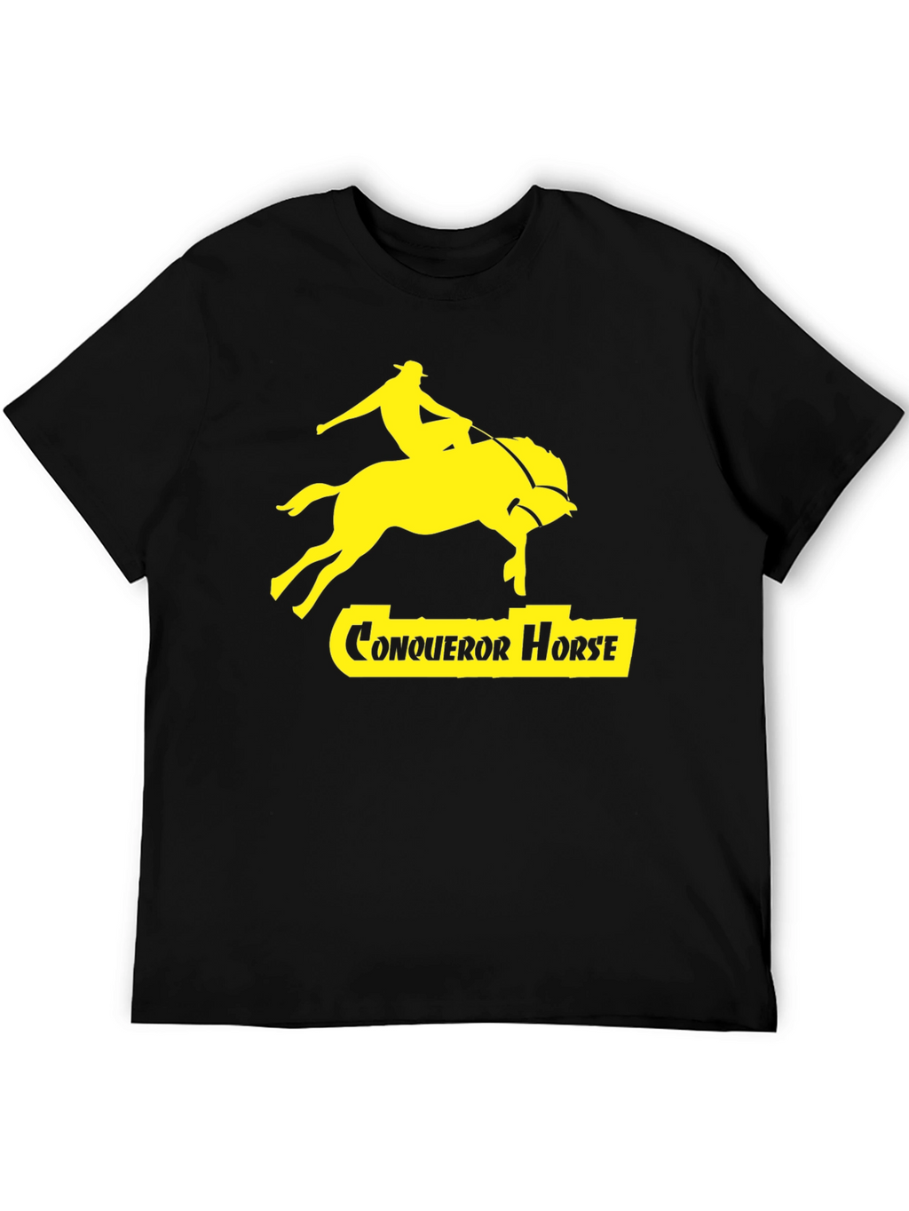 Conqueror Horse Graphic Tee - Black