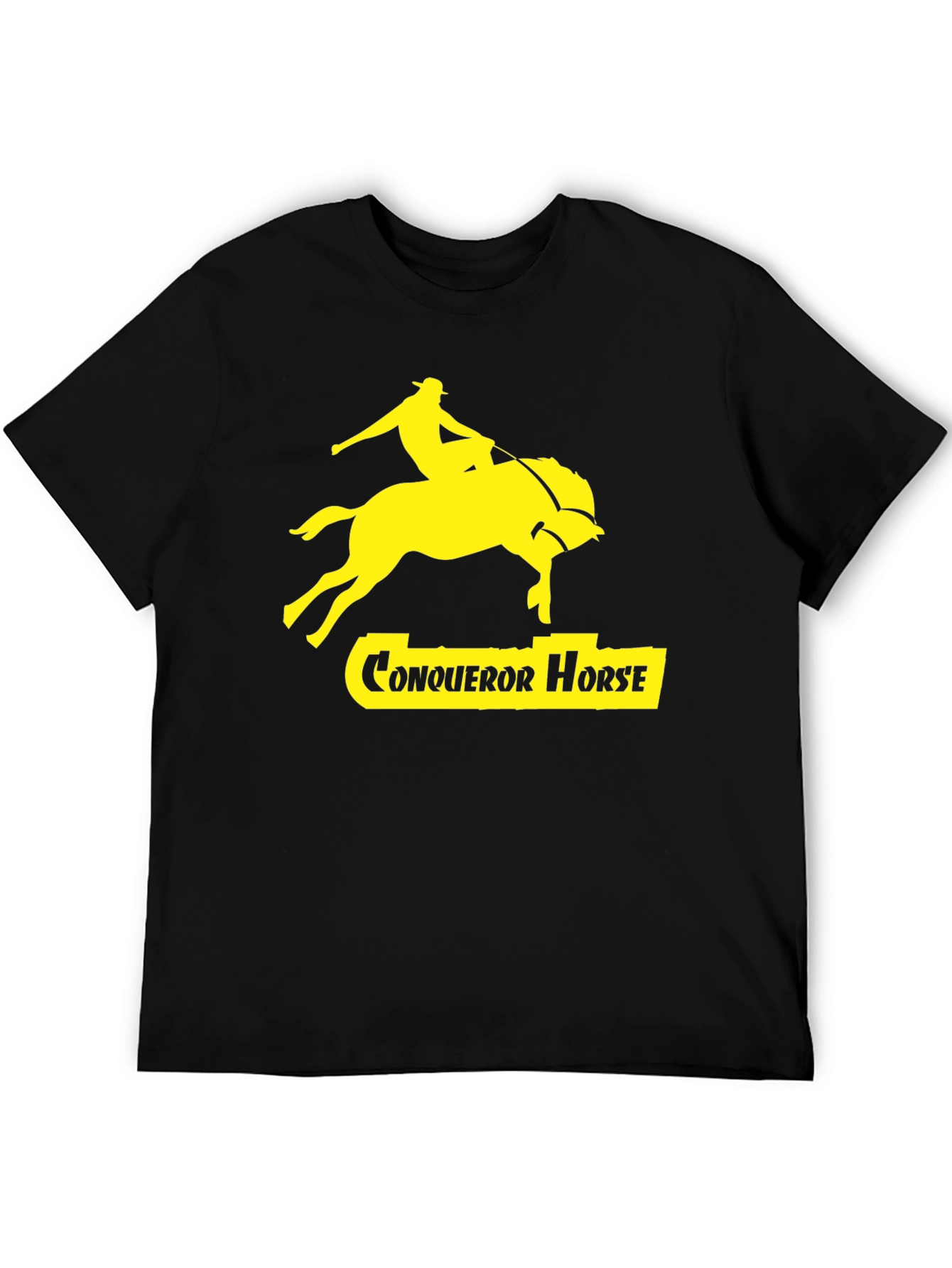 Conqueror Horse Graphic Tee - Black