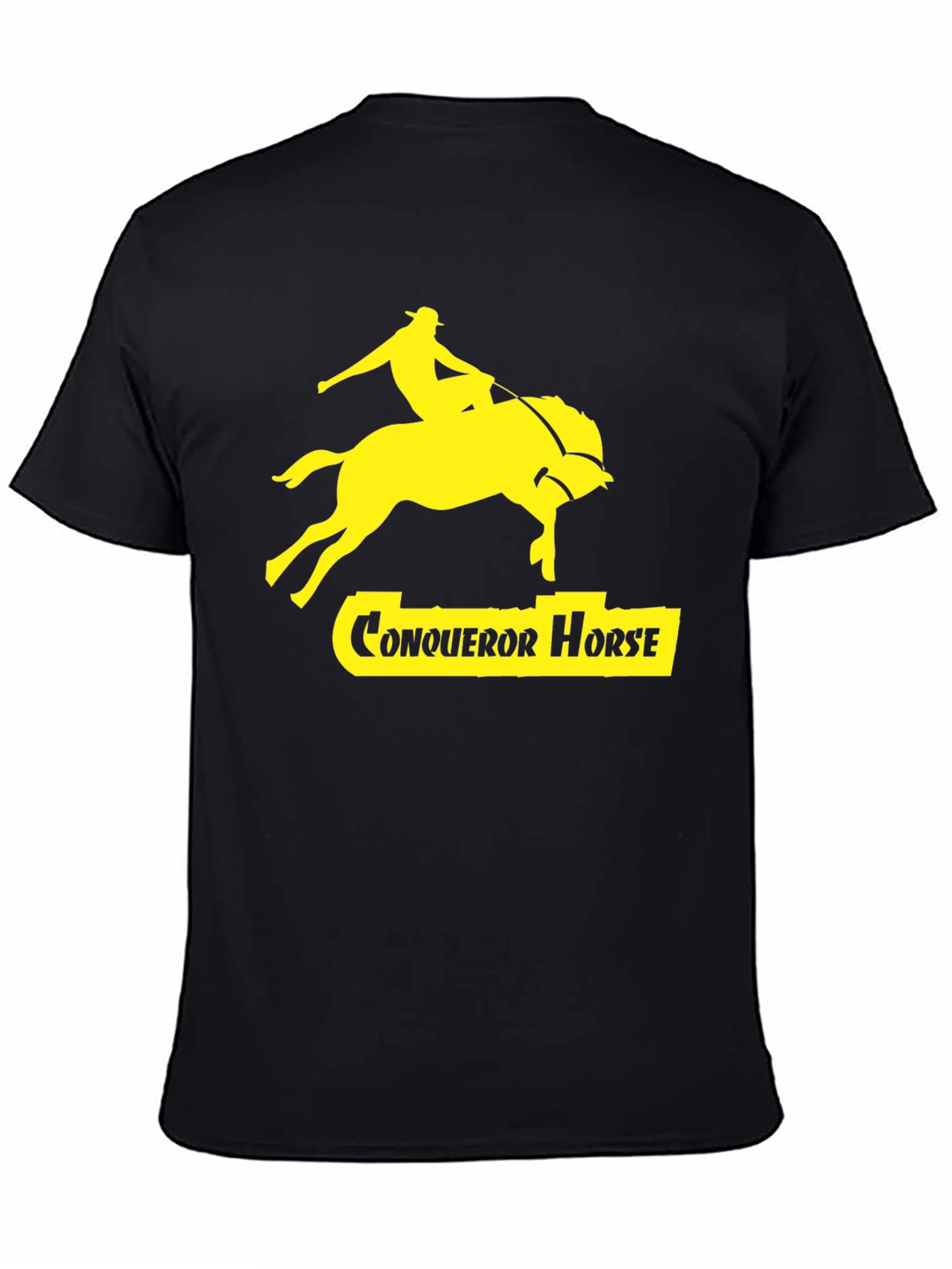 Conqueror Horse Graphic Tee - Black