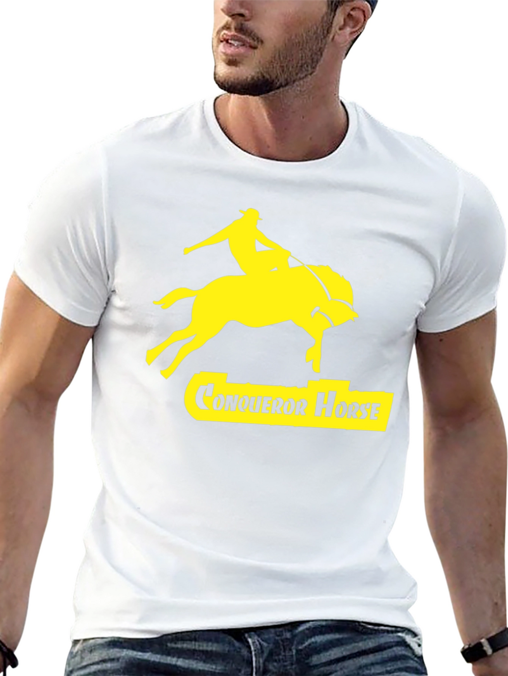 Conqueror Horse Graphic Tee - Black