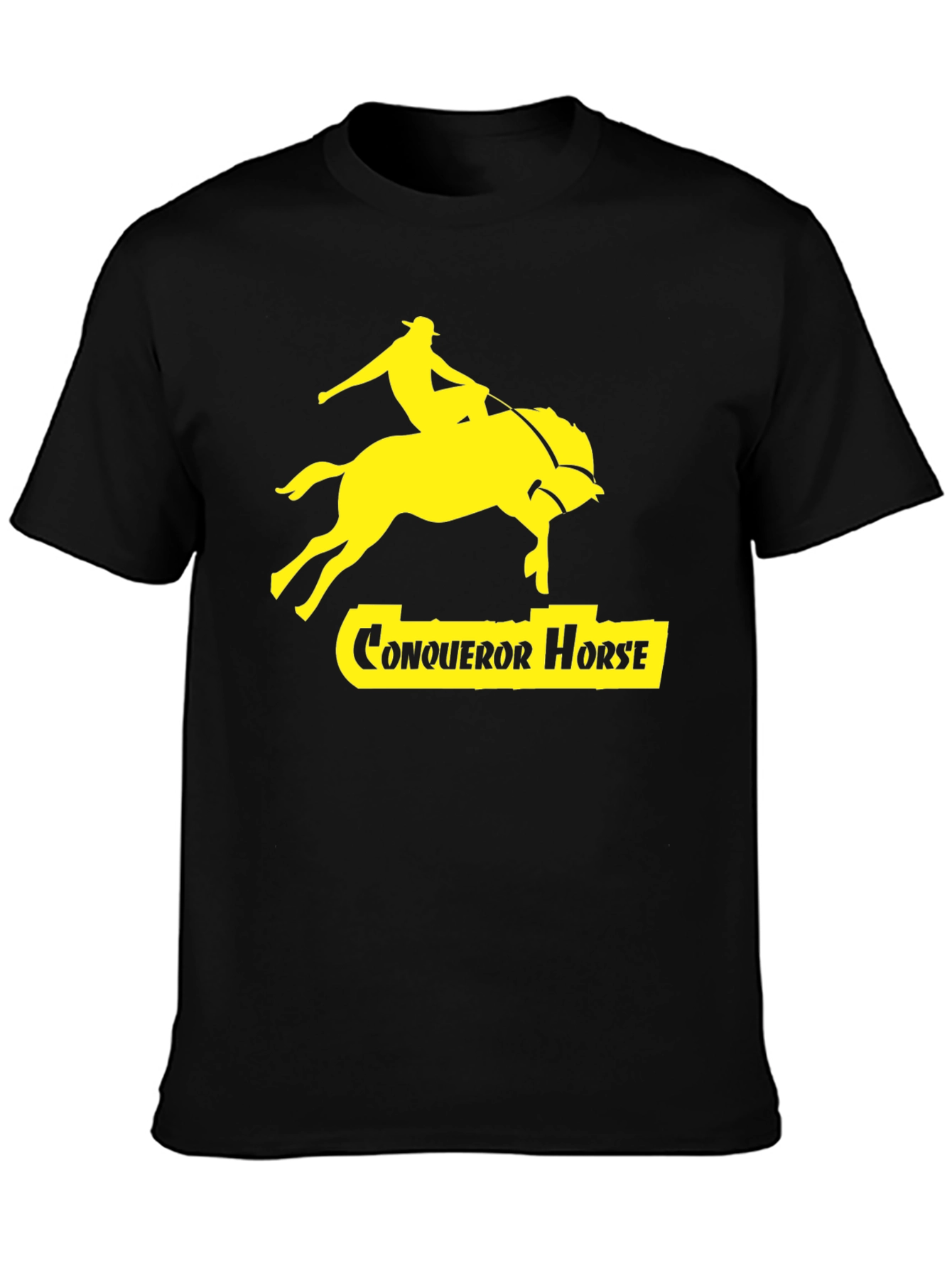 Conqueror Horse Graphic Tee - Black