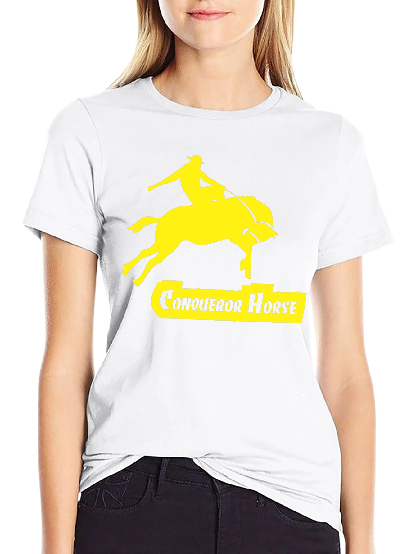 Conqueror Horse Graphic Tee - Black