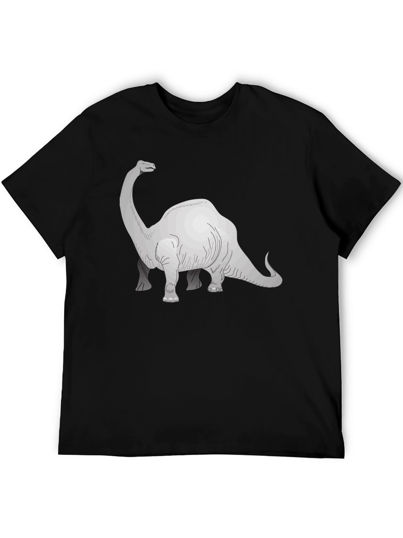 Dino Graphic Tee - Black Cotton T-Shirt
