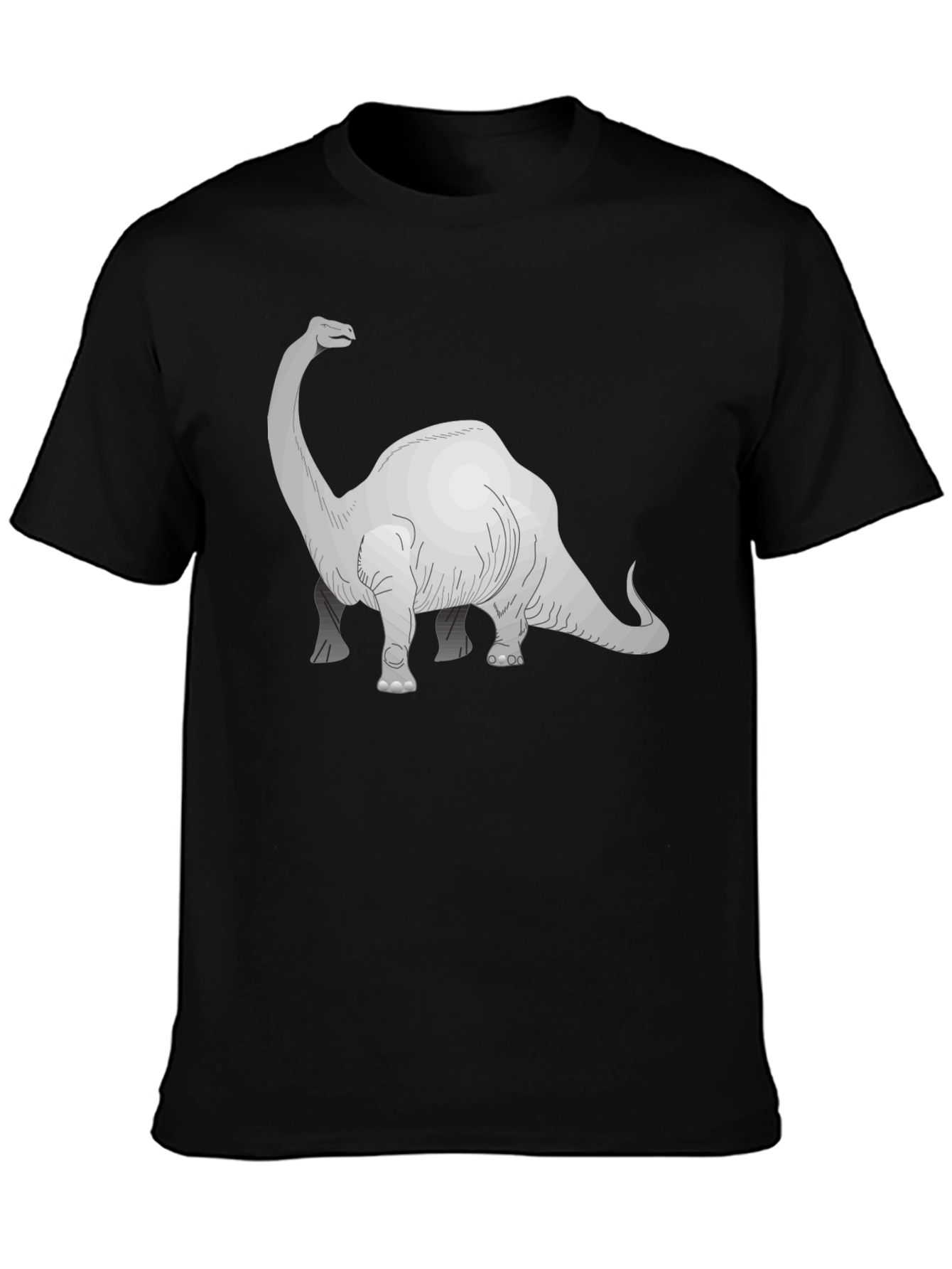 Dino Graphic Tee - Black Cotton T-Shirt