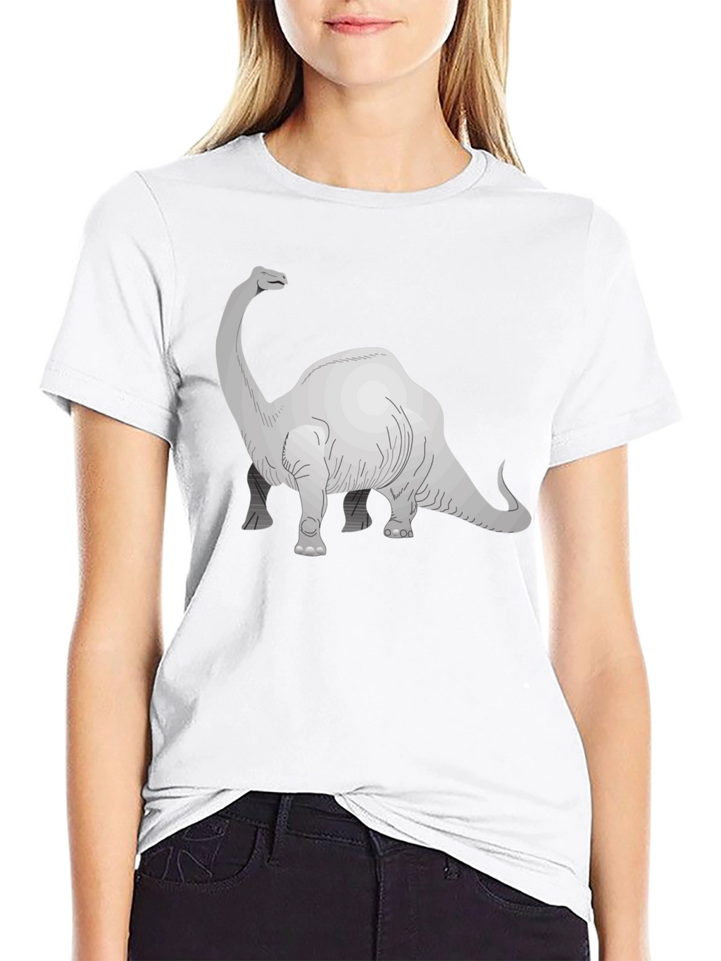 Dino Graphic Tee - Black Cotton T-Shirt
