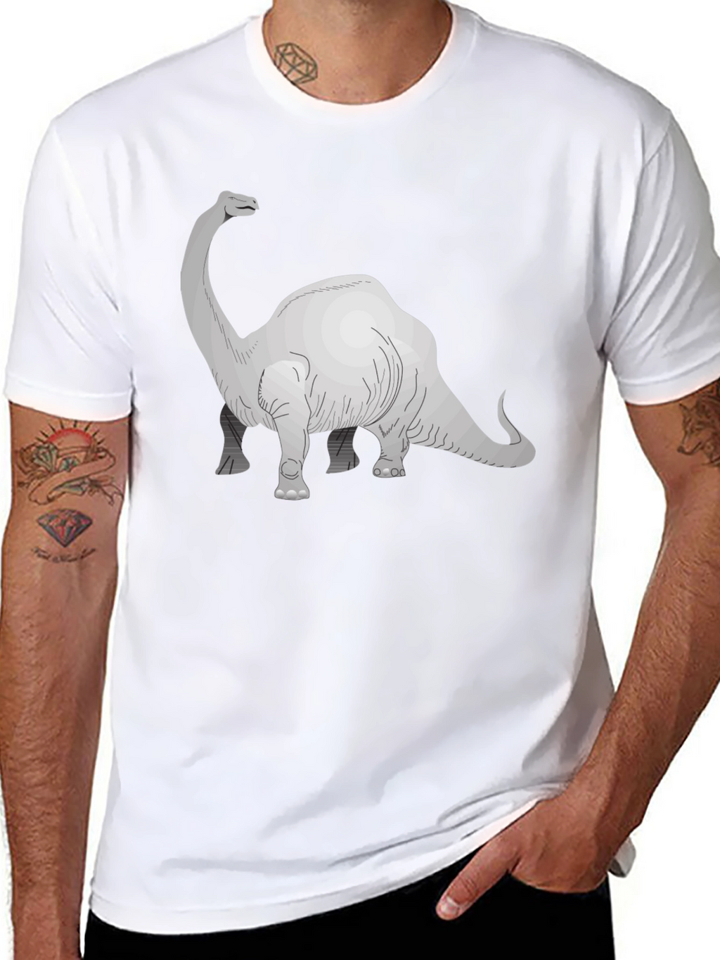 Dino Graphic Tee - Black Cotton T-Shirt