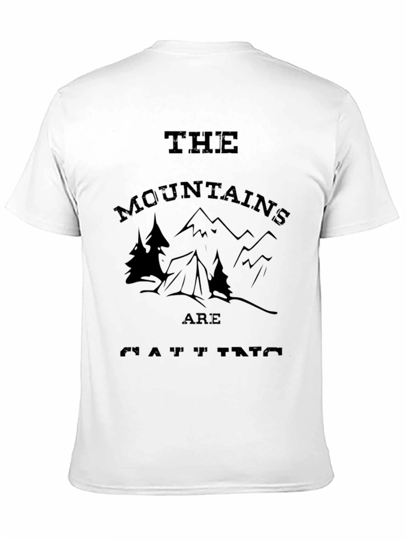 The Mountains Are Calling Mens Black T-Shirt