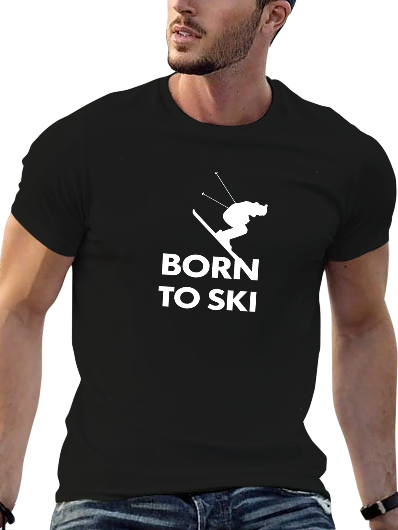 Born to Ski Graphic Tee - Black