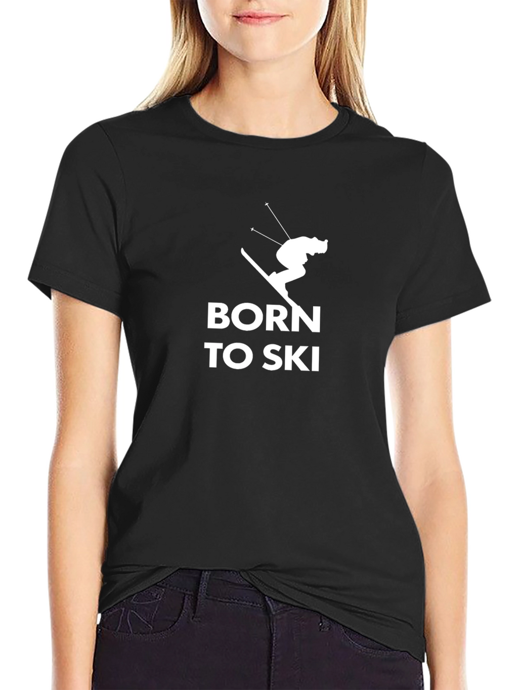 Born to Ski Graphic Tee - Black