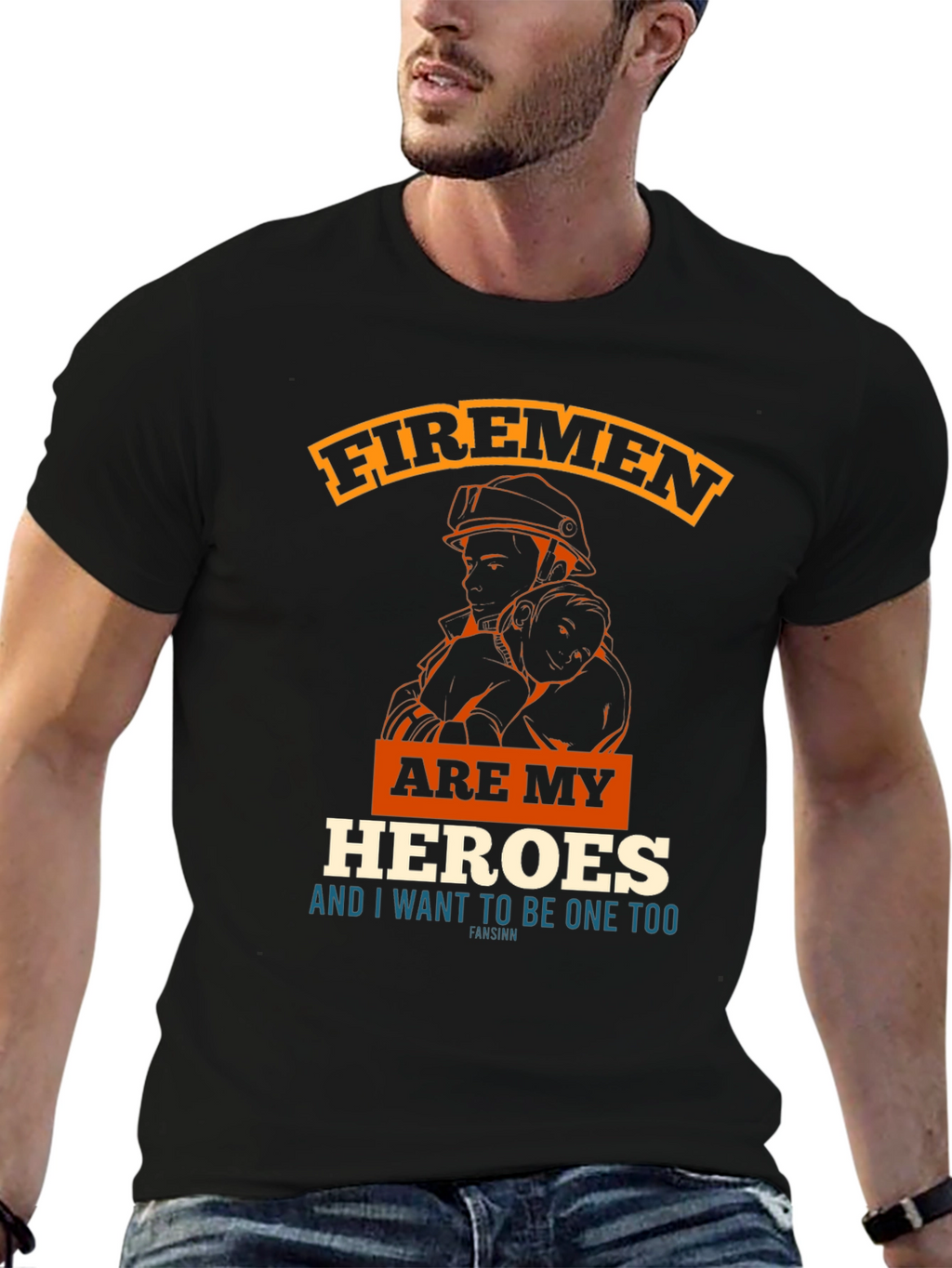 Firemen are My Heroes Graphic Tee