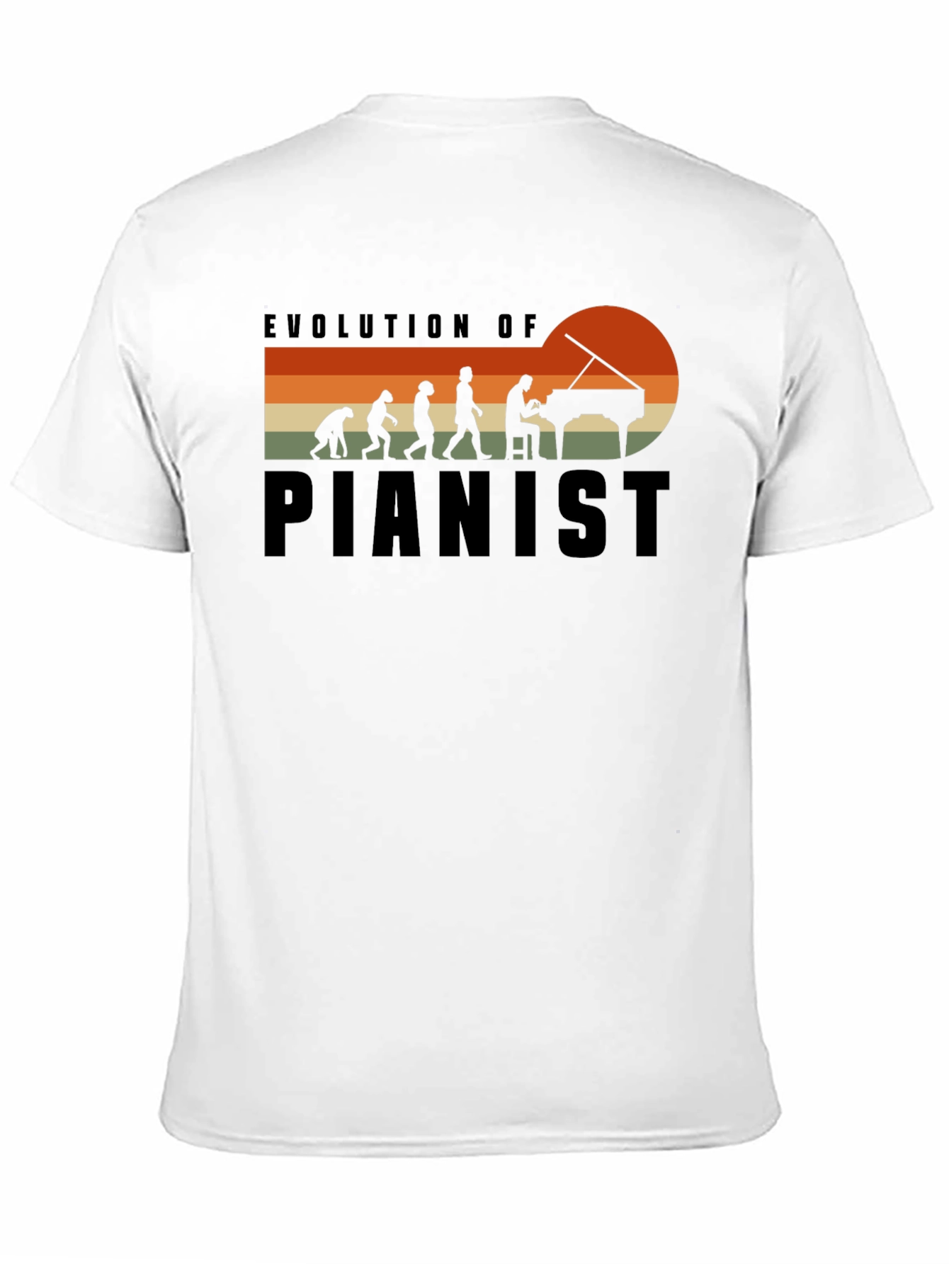 Evolution of Pianist Black T-Shirt