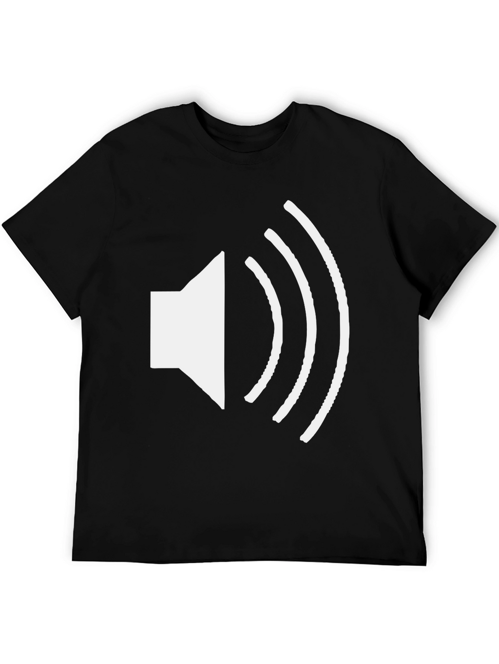 Sound Wave Graphic Tee - Black Cotton T-Shirt