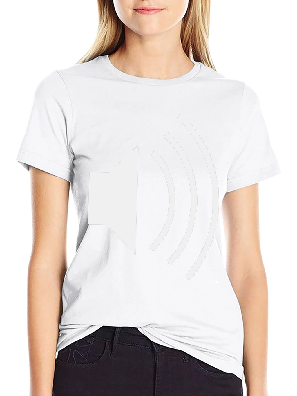 Sound Wave Graphic Tee - Black Cotton T-Shirt