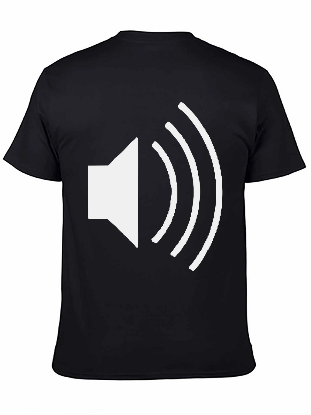 Sound Wave Graphic Tee - Black Cotton T-Shirt