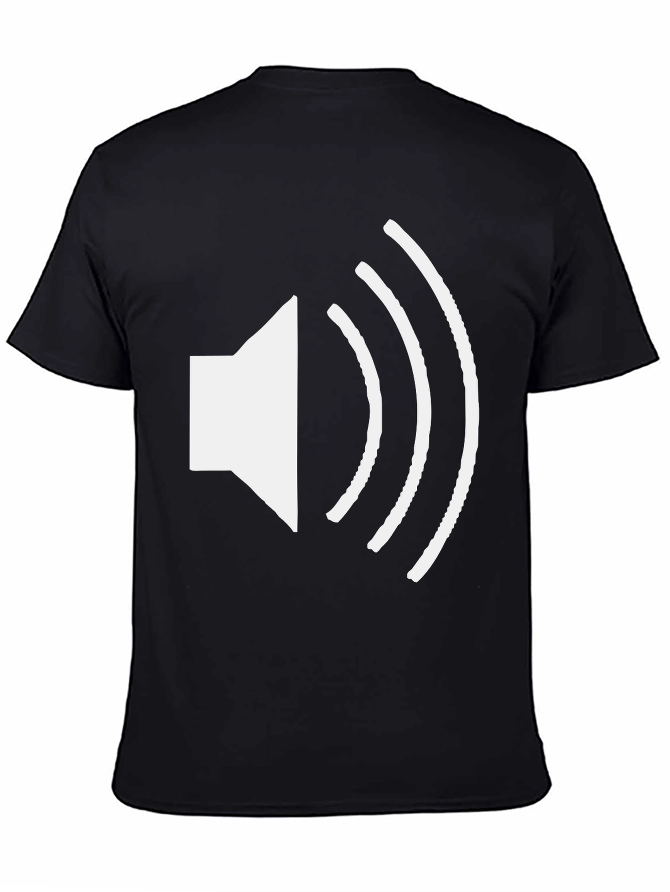 Sound Wave Graphic Tee - Black Cotton T-Shirt