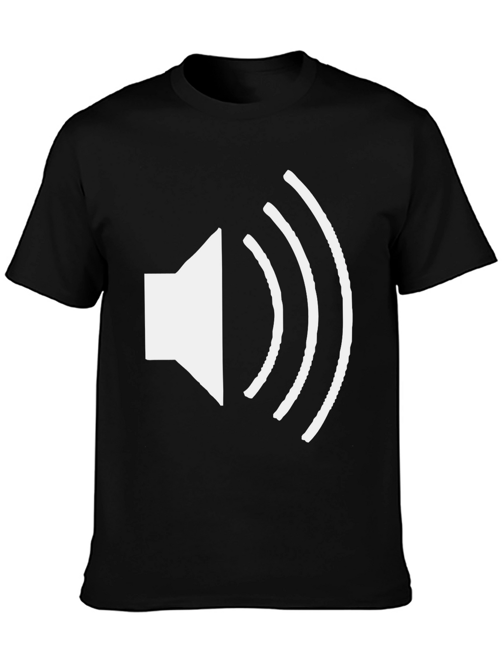 Sound Wave Graphic Tee - Black Cotton T-Shirt