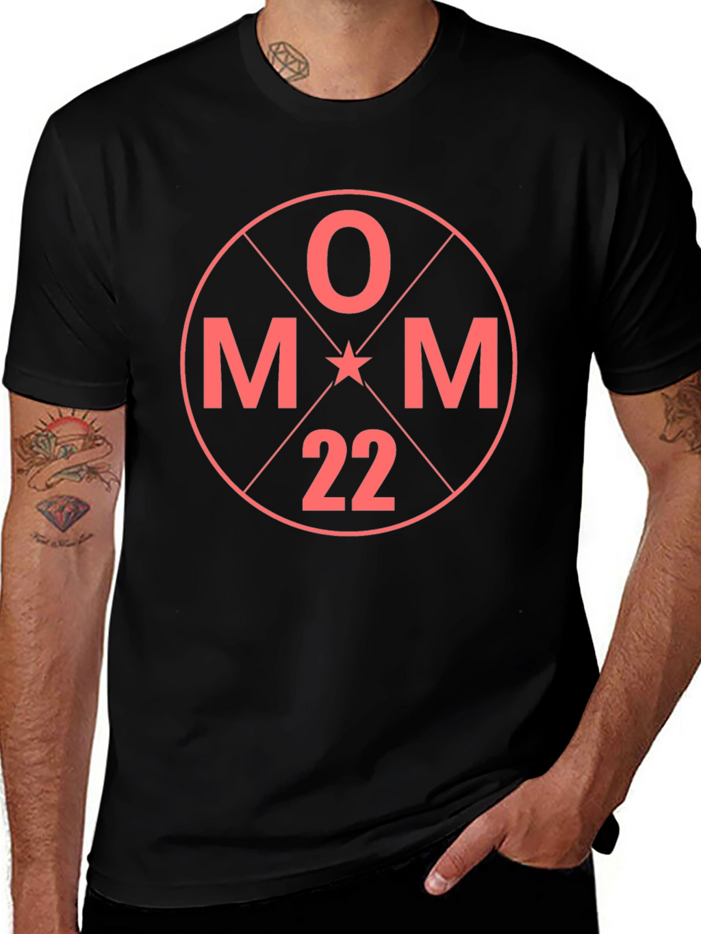 OMM 22 Graphic T-Shirt - Black Crew Neck Tee