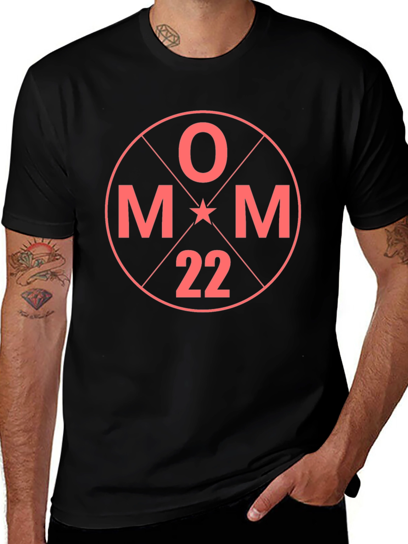 OMM 22 Graphic T-Shirt - Black Crew Neck Tee