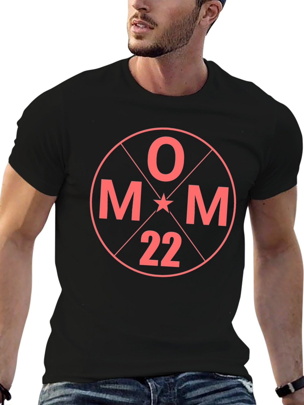 OMM 22 Graphic T-Shirt - Black Crew Neck Tee
