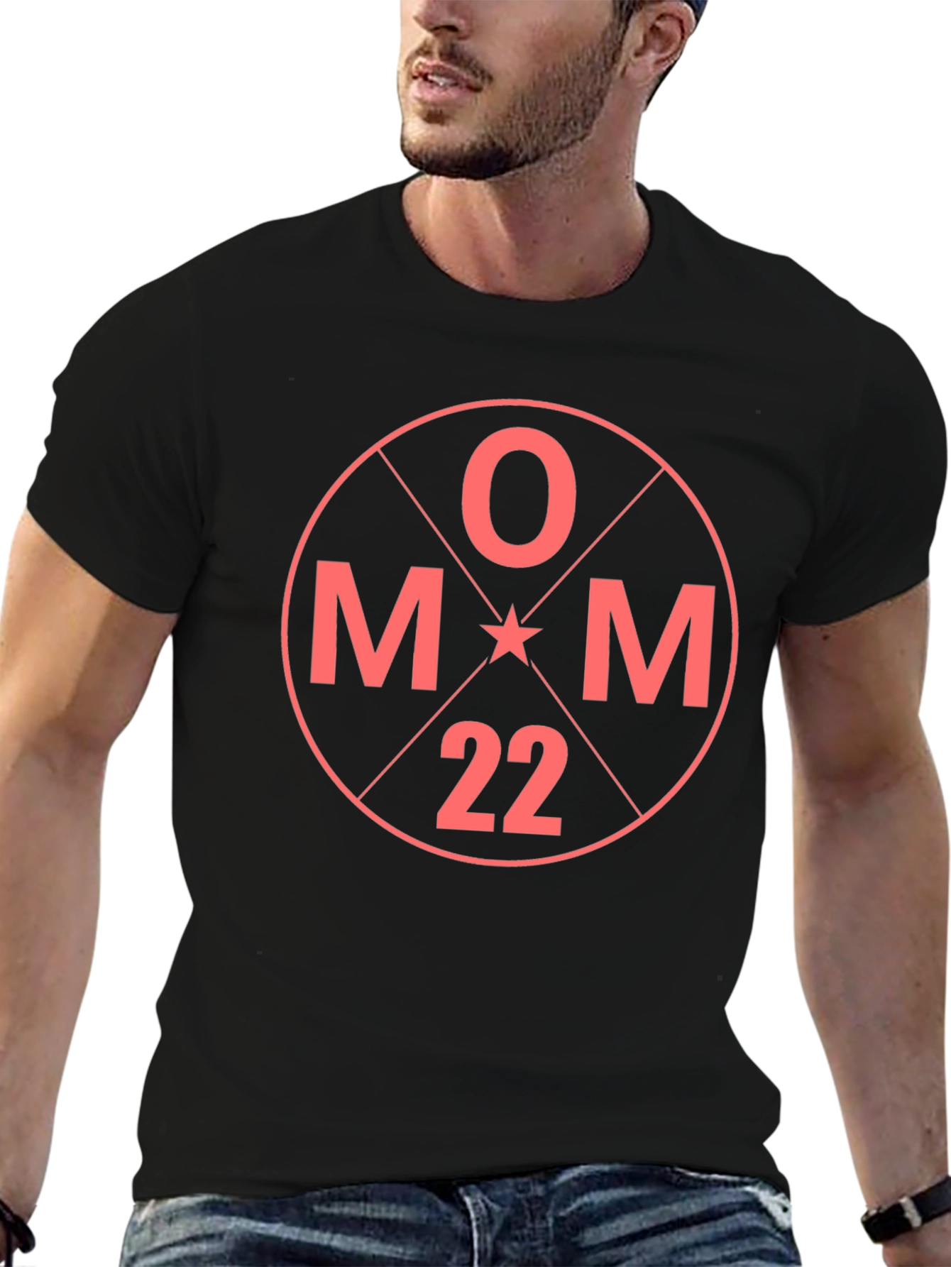 OMM 22 Graphic T-Shirt - Black Crew Neck Tee