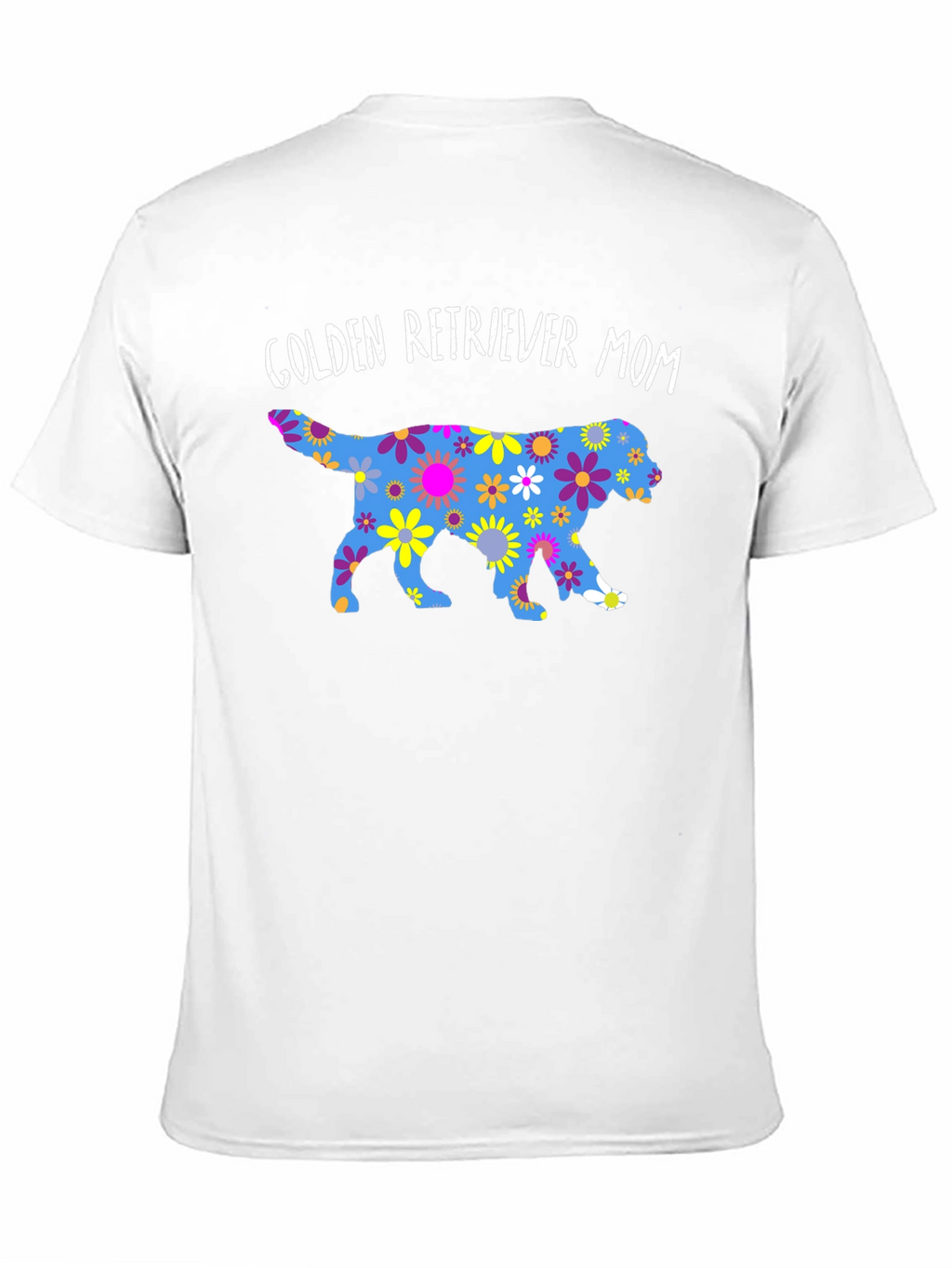 Golden Retriever Mom Floral Print T-Shirt
