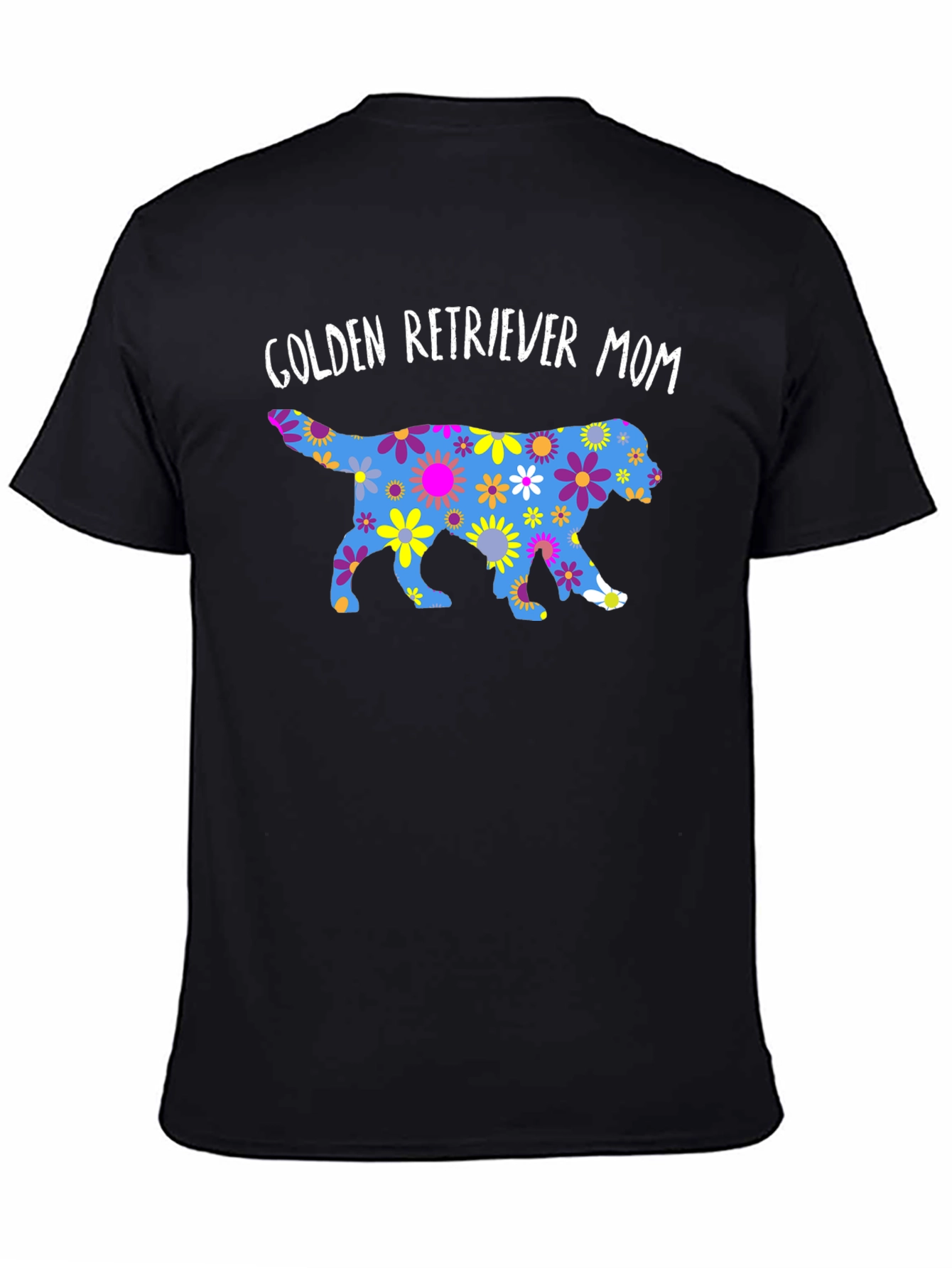 Golden Retriever Mom Floral Print T-Shirt