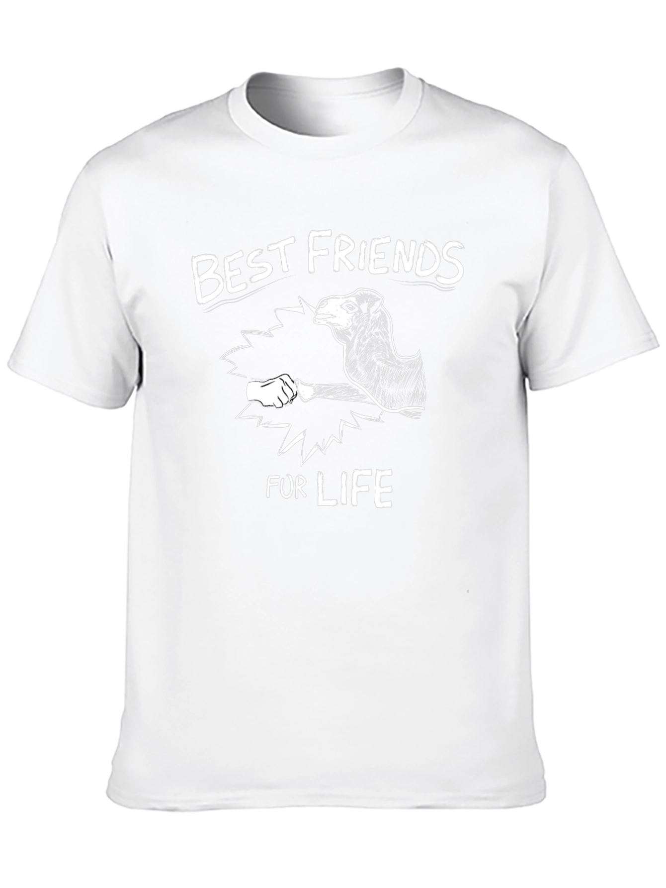 Best Friends Camel Graphic Tee - Black Cotton Shirt