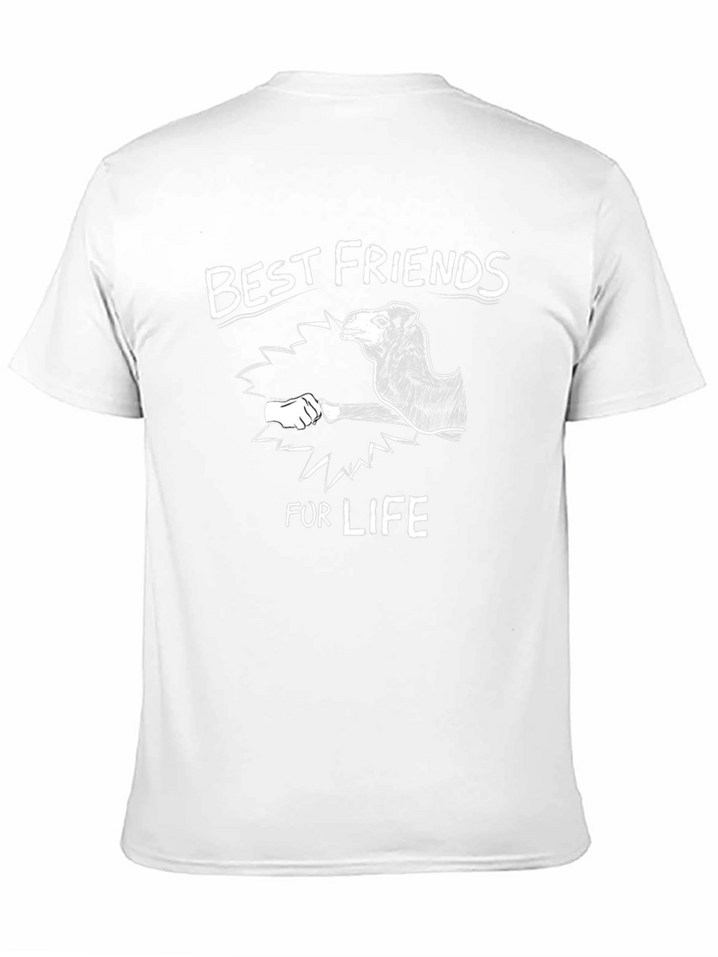 Best Friends Camel Graphic Tee - Black Cotton Shirt