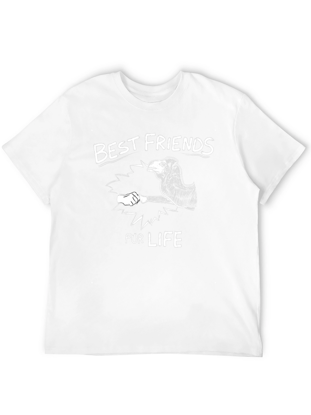 Best Friends Camel Graphic Tee - Black Cotton Shirt