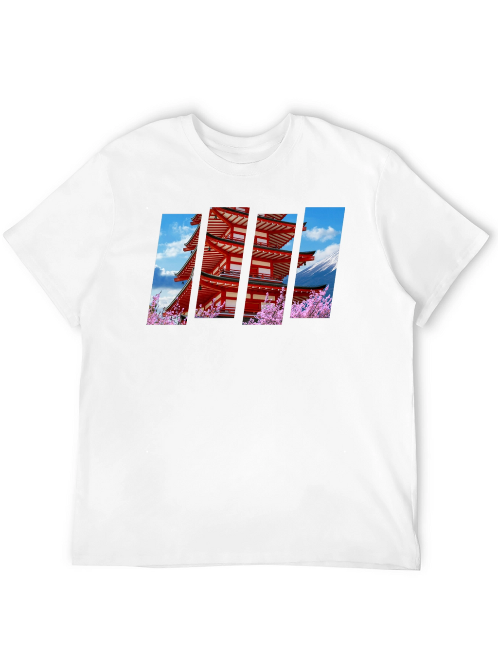 Japanese Pagoda Graphic Black T-Shirt