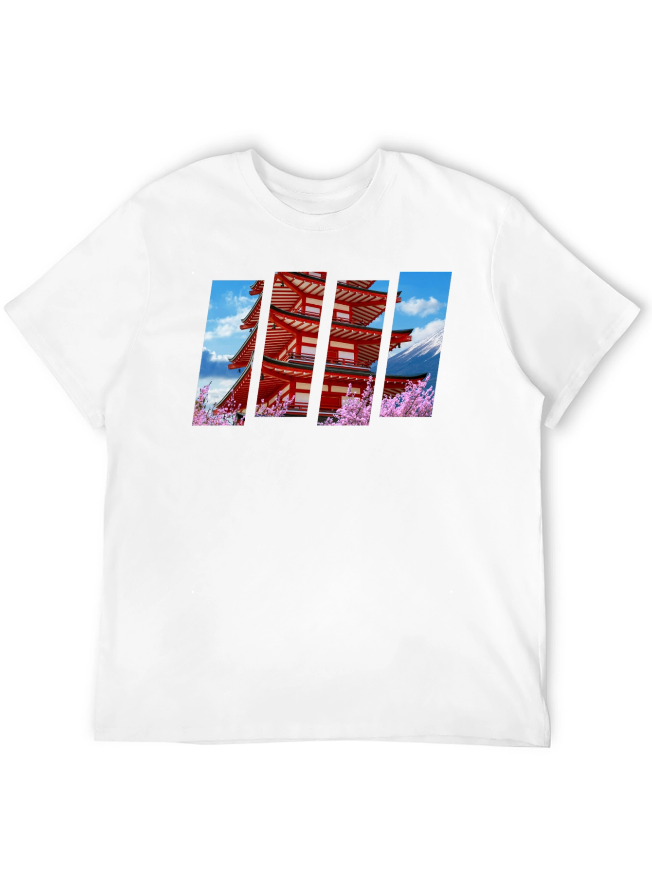 Japanese Pagoda Graphic Black T-Shirt