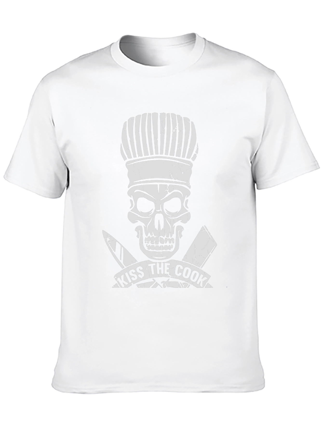 Kiss the Cook T-Shirt - Skull Chef Graphic Tee