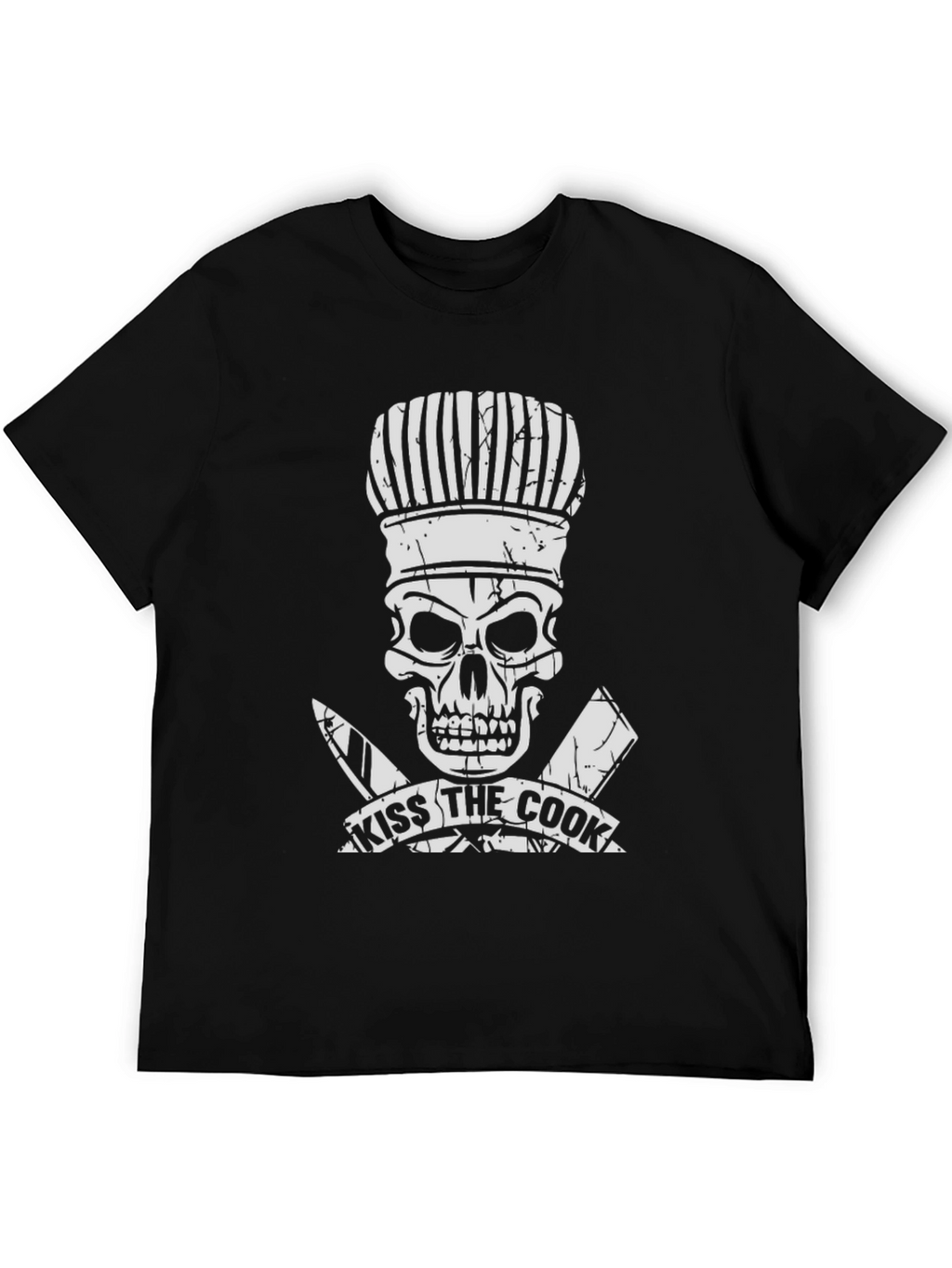Kiss the Cook T-Shirt - Skull Chef Graphic Tee