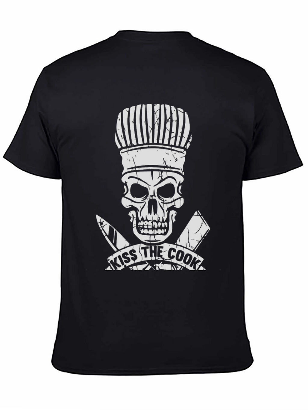 Kiss the Cook T-Shirt - Skull Chef Graphic Tee
