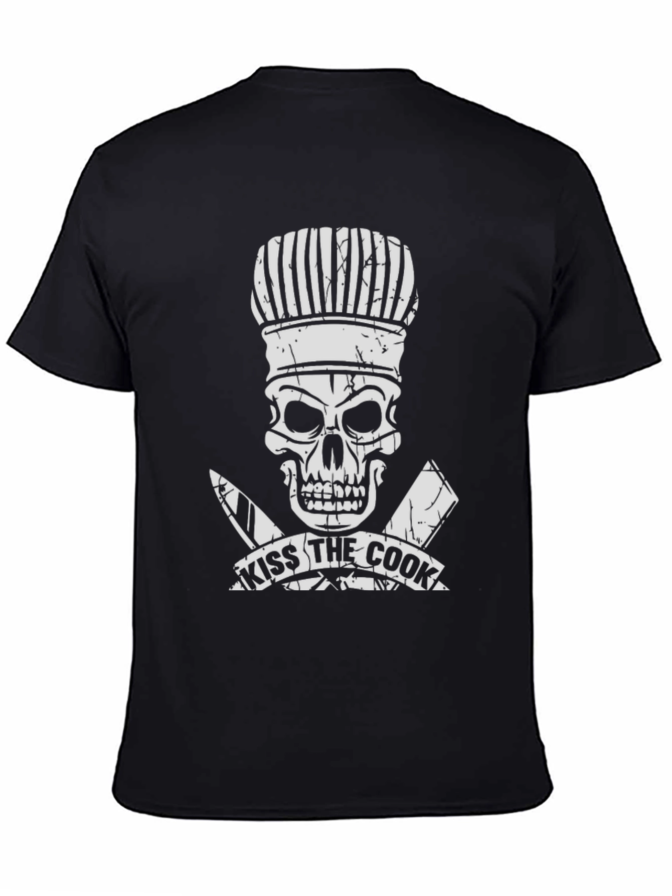 Kiss the Cook T-Shirt - Skull Chef Graphic Tee