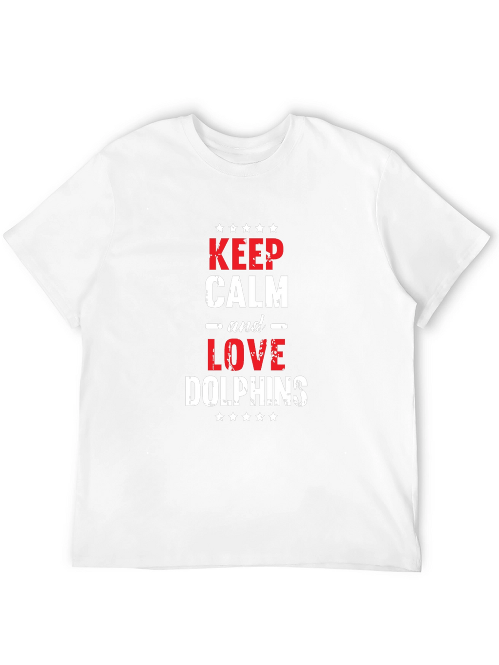 Keep Calm & Love Dolphins T-Shirt - Black